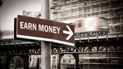 Street Sign Earn Money