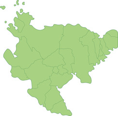 佐賀県の地図_市町村ごとに色を変えられます