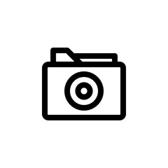 disc folder icon. Perfect for application, web, logo and presentation template. icon design line style