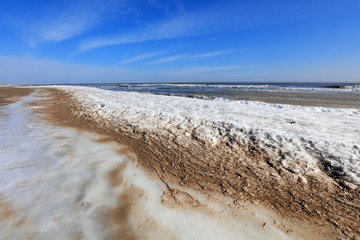 Natural coastal scenery in winter
