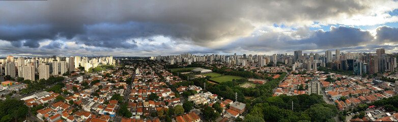Panoramic view of the city of Sao Paulo, Brazil, South America. 