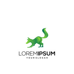 Vector logo design icon fox