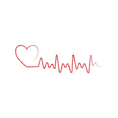 heart pulse Logo Template vector symbol