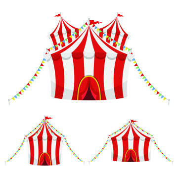 Circus tent vector design illustration isolated on white background