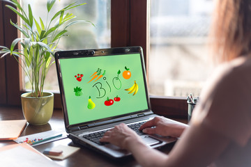 Bio concept on a laptop screen