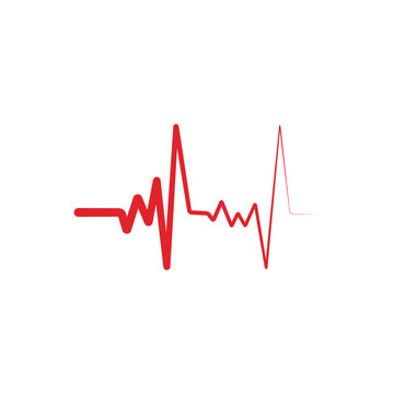 heart pulse Logo Template vector symbol