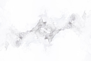 abstract black splashes on white watercolor paper. monochrome image.