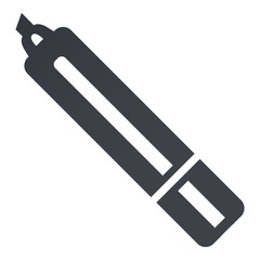 Vector Black Silhouette Icon - Felt-tip Pen