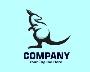Obraz premium Stand kangaroo art look back logo design inspiration
