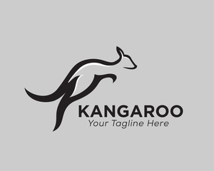 Jump style kangaroo logo design inspiration
