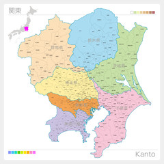 関東の地図・Kanto