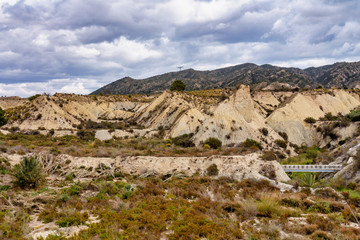The Badlands of Abanilla and Mahoya near Murcia in Spain