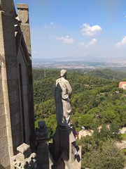 Fototapeta premium man on the top of mountain