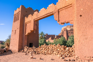 Kasbah Ait Ben Haddou in the Atlas Mountains of Morocco. UNESCO World Heritage Site since 1987. Several films have been shot there.