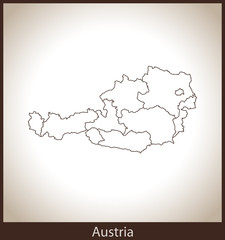 map of Austria