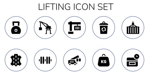 lifting icon set