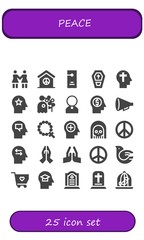 Modern Simple Set of peace Vector filled Icons