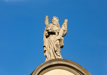 Baroque St Peter and St Paul Church in Cracow, Poland. Apostles statues