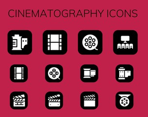 cinematography icon set