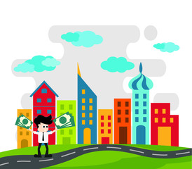 Fototapeta premium business man concept ,Vector illustration.
