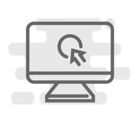 Monitor Icon Vector - Sign or Symbol