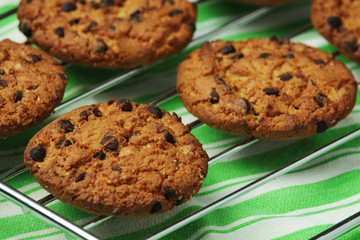 Fresh-baked cookies ready in the table	