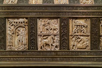 Relics of Saint Millan, San Millan de Yuso Monastery, 11th century, San MIllan de la Cogolla municipality, La Rioja, Spain, Europe, Unesco World Heritage Site