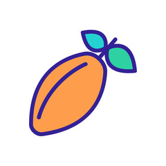 chocolate beans icon vector. Thin line sign. Isolated contour symbol illustration