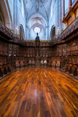 Fototapeta premium Chorus, Santo Domingo de la Calzada Cathedral, Santo Domingo de la Calzada, La Rioja, Spain, Europe
