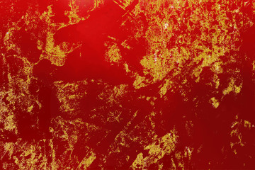 Red, golden texture surface.