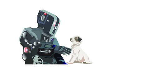 Robot image with a white background