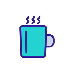 Chocolate hot vector icon. Thin line sign. Isolated contour symbol illustration