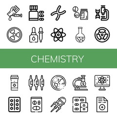 Set of chemistry icons