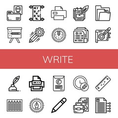 write icon set