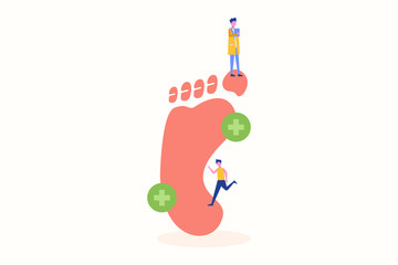 podiatrist illustration concept for web landing page template, banner, flyer and presentation