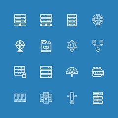 Editable 16 dashboard icons for web and mobile