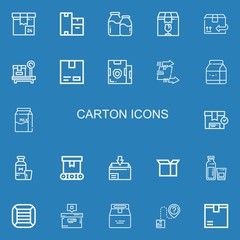 Editable 22 carton icons for web and mobile