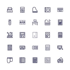 Editable 25 keyboard icons for web and mobile