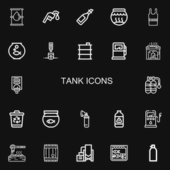 Editable 22 tank icons for web and mobile