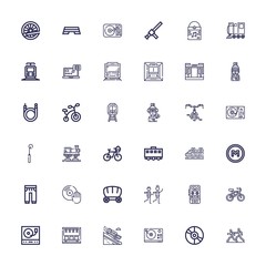Editable 36 track icons for web and mobile