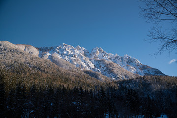Winter landscape shot on beautiful sunny day