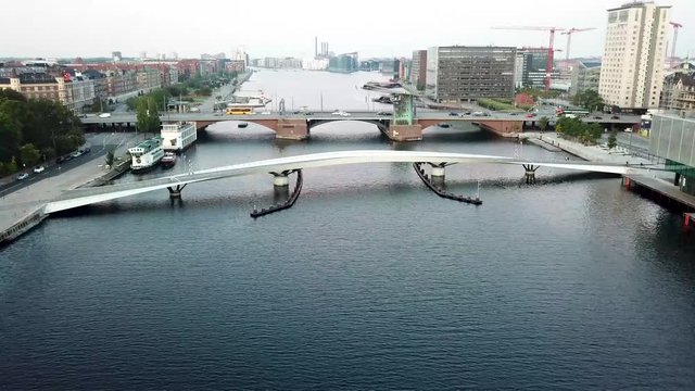 Two Bridges Langebro and Lille Langebro in Copenhagen, Denmark