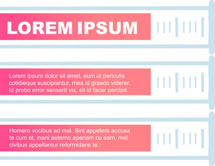 Three horizontal laboratory transparent glassware flask with red fluid greetings card or flyer design chemistry lab concept flat vector illustration