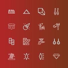 Fototapeta premium Editable 16 stone icons for web and mobile