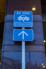 Signage for plug-in electric vehicle (EV) charging stations