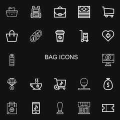 Editable 22 bag icons for web and mobile