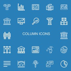 Editable 22 column icons for web and mobile