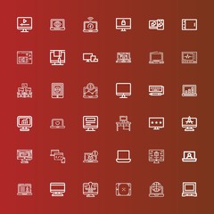 Editable 36 desktop icons for web and mobile