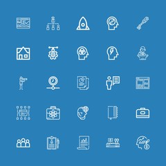 Editable 25 management icons for web and mobile