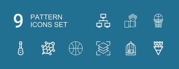 Editable 9 pattern icons for web and mobile